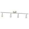 Projecteur de plafond réglable à 4 voies en nickel brossé GU10 