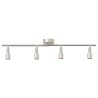Projecteur de plafond réglable à 4 voies en nickel brossé GU10 