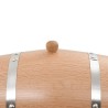 Tonneau à vin avec robinet Chêne massif 6 L 