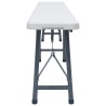 Bancs de jardin pliables lot de 2 180 cm PEHD Blanc 