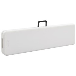 Bancs de jardin pliables lot de 2 180 cm PEHD Blanc 