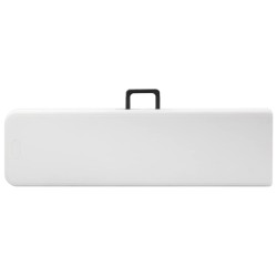 Bancs de jardin pliables lot de 2 180 cm PEHD Blanc 