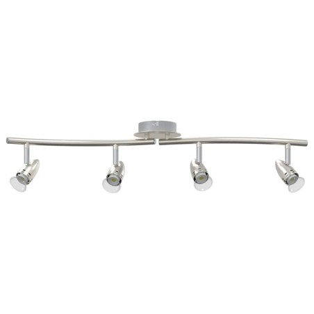 Projecteur de plafond 4 voies réglable en nickel mat GU10 