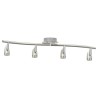 Projecteur de plafond 4 voies réglable en nickel mat GU10 