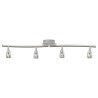 Projecteur de plafond 4 voies réglable en nickel mat GU10 