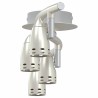 Projecteur de plafond 4 voies réglable en nickel mat GU10 