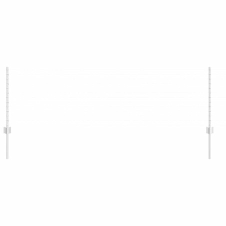Poteaux de clôture - Set de 5 pièces de 60 cm en acier galvanisé (U-Channel) 
