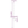 Poteaux de clôture - Set de 5 pièces de 60 cm en acier galvanisé (U-Channel) 