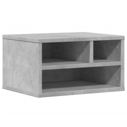 Support d'imprimante gris béton 40x32x22,5 cm bois d'ingénierie 