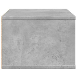 Support d'imprimante gris béton 40x32x22,5 cm bois d'ingénierie 