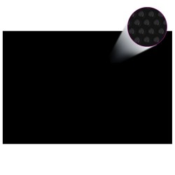 Film solaire de piscine flottant PE 300x200 cm Noir et bleu 