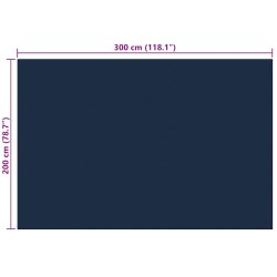Film solaire de piscine flottant PE 300x200 cm Noir et bleu 