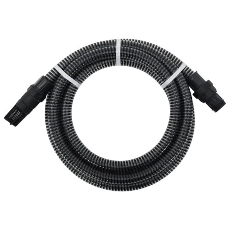 Tuyau d'aspiration avec raccords en PVC noir 1" 10 m PVC 