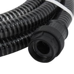 Tuyau d'aspiration avec raccords en PVC noir 1" 10 m PVC 