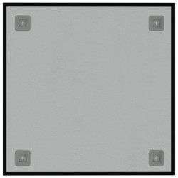 Tableau noir magnétique mural noir 40x40 cm verre trempé 