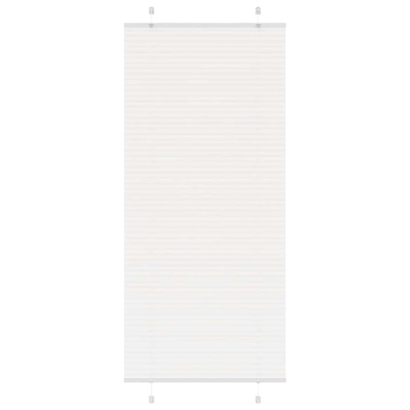 Store plissé blanc 85x200 cm largeur du tissu 84,4 cm polyester 