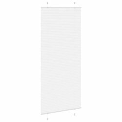 Store plissé blanc 85x200 cm largeur du tissu 84,4 cm polyester 