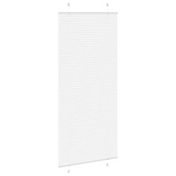 Store plissé blanc 85x200 cm largeur du tissu 84,4 cm polyester 