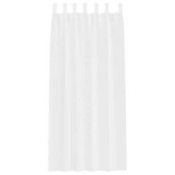 Rideaux avec des rideaux 2 pcs Blanc 140 x 245 cm Polyester 