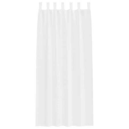 Rideaux avec des rideaux 2 pcs Blanc 140 x 245 cm Polyester 