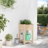 Jardinière avec étagère 45x45x76 cm en bois massif de sapin 