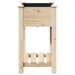 Jardinière avec étagère 45x45x76 cm en bois massif de sapin 