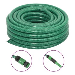 Tuyau d'arrosage avec jeu de raccords vert 0,75" 10 m PVC 