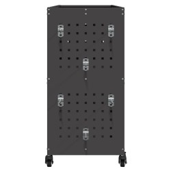 Chariot à outils avec étagère avec roue avec stockage Noir 75 x 35 x 73 cm Métal 