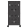 Chariot à outils avec étagère avec roue avec stockage Noir 75 x 35 x 73 cm Métal 