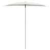 Demi-parasol de jardin avec mât 180x90 cm sable 