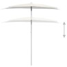Demi-parasol de jardin avec mât 180x90 cm sable 