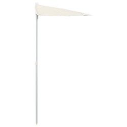 Demi-parasol de jardin avec mât 180x90 cm sable 