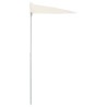 Demi-parasol de jardin avec mât 180x90 cm sable 