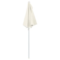 Demi-parasol de jardin avec mât 180x90 cm sable 
