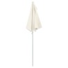 Demi-parasol de jardin avec mât 180x90 cm sable 
