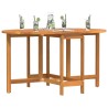 Table de jardin pliante 110x60x72 cm en bois massif d'acacia, ovale 