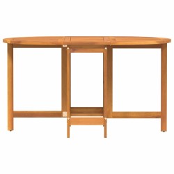Table de jardin pliante 110x60x72 cm en bois massif d'acacia, ovale 