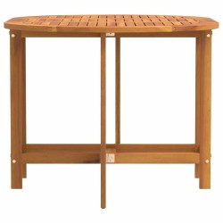Table de jardin pliante 110x60x72 cm en bois massif d'acacia, ovale 