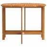 Table de jardin pliante 110x60x72 cm en bois massif d'acacia, ovale 