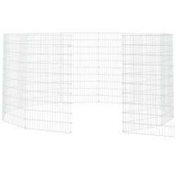 Enclos d'animaux en liberté 12 panneaux 54x100 cm fer galvanisé 
