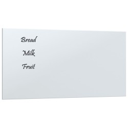 Tableau noir magnétique mural Blanc 60x30 cm Verre trempé 