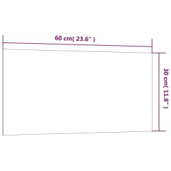 Tableau noir magnétique mural Blanc 60x30 cm Verre trempé 