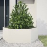 Jardinière blanc hexagone 138x120x45 cm acier 