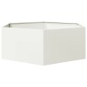 Jardinière blanc hexagone 138x120x45 cm acier 