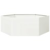 Jardinière blanc hexagone 138x120x45 cm acier 