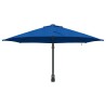 Parasol mural avec LEDs bleus 248 cm 