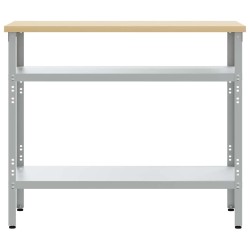 Table de travail - Gris, 100x55x85 cm, fabriquée en acier et en bois d'ingénierie 