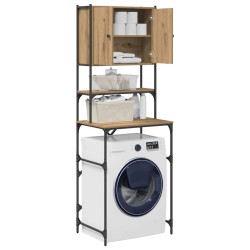 Cabinet de Machine à Laver Chêne Artisanal 68x48,5x194 cm 