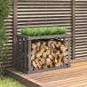 Porte-bûches d’extérieur Gris 108x52x74 cm Bois massif de pin 