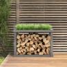 Porte-bûches d’extérieur Gris 108x52x74 cm Bois massif de pin 